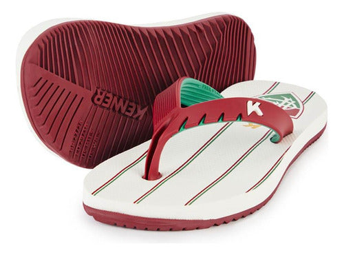 Chinelo Infantil Kenner Fluminense Kids - Branco E Vermelho